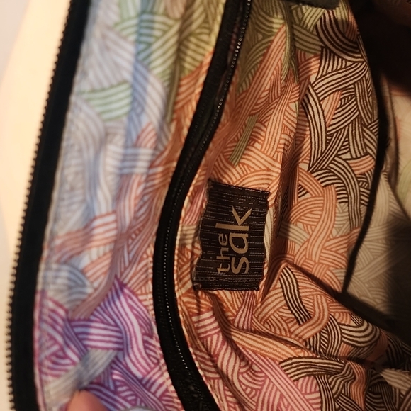 The Sak Dark Grey Leather Crossbody Purse Shoulder Bag - Picture 10 of 11